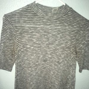 Grey and white striped dress